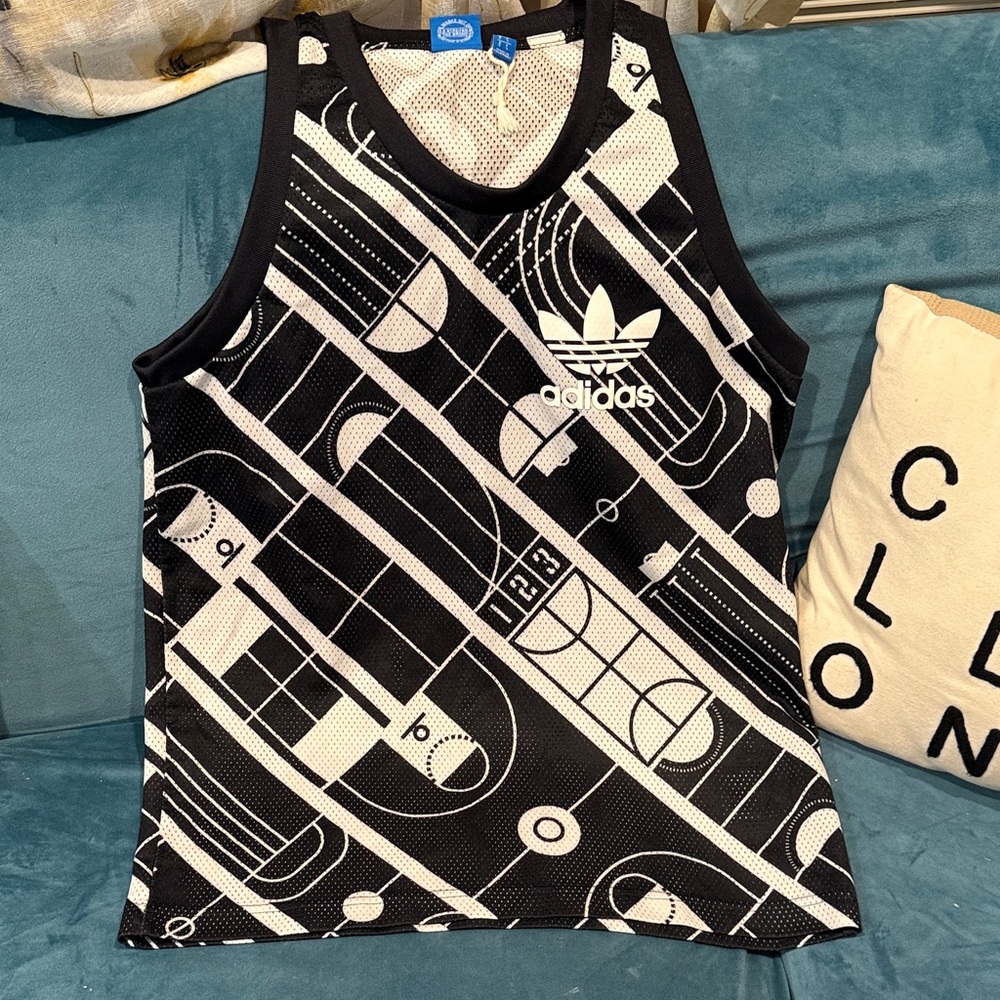 adidas Black and White Kids Tank Top New never used